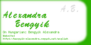 alexandra bengyik business card